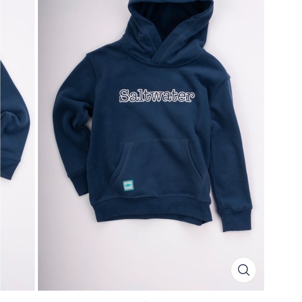 Kids' Navy Hooded Sweatshirt Saltwater